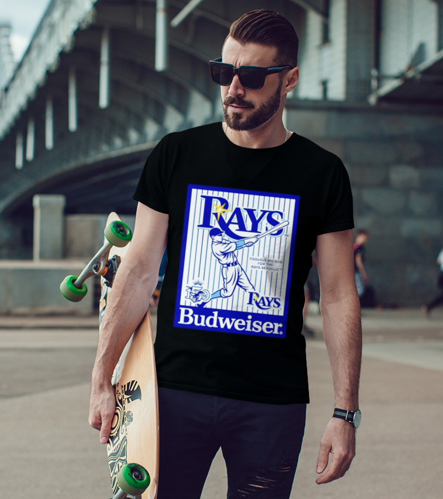 Rays Budweiser Proudly Brewed For The Rays Republic 150 Baseball Celebration T-Shirt