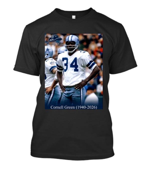 Cowboy Regs Cornell Green 1940 2026 Dallas Football Legend T-Shirt