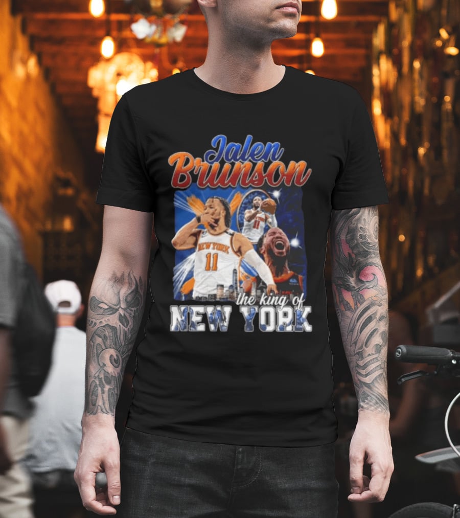 Jalen Brunson New York Knicks The King Of New York Basketball 11 T-Shirt