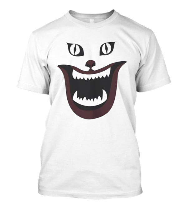 Cheshire Cat Grinning Face Alice In Wonderland Creepy Smile T-Shirt