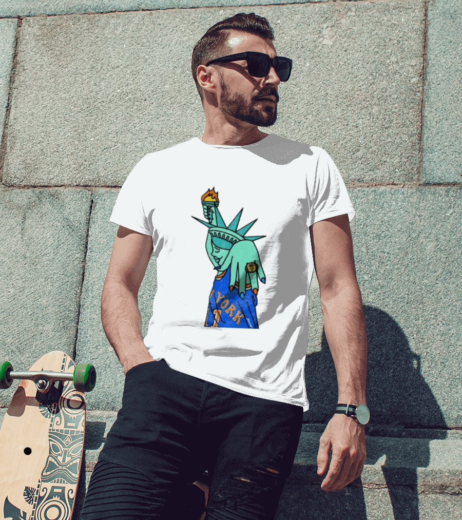 Jalen Brunson New York Knicks Liberty Statue Basketball Fan T-Shirt