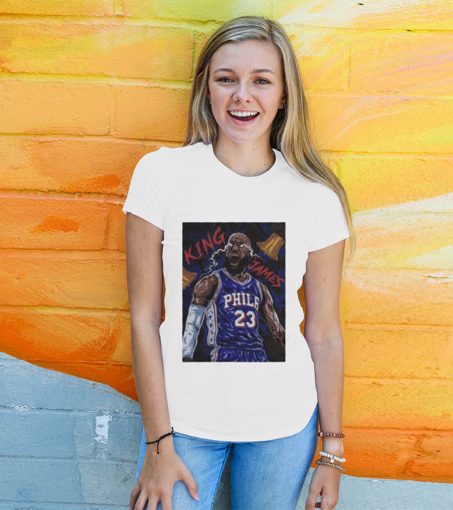 King James No 23 Phila Basketball Philadelphia 76ers T-Shirt