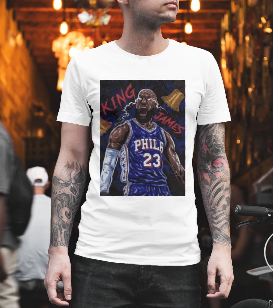 King James No 23 Phila Basketball Philadelphia 76ers T-Shirt