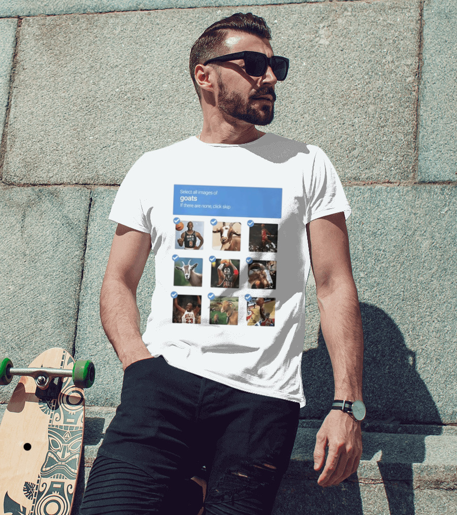 Michael Jordan Chicago Bulls Goat Meme Basketball Legend Select Goats T-Shirt