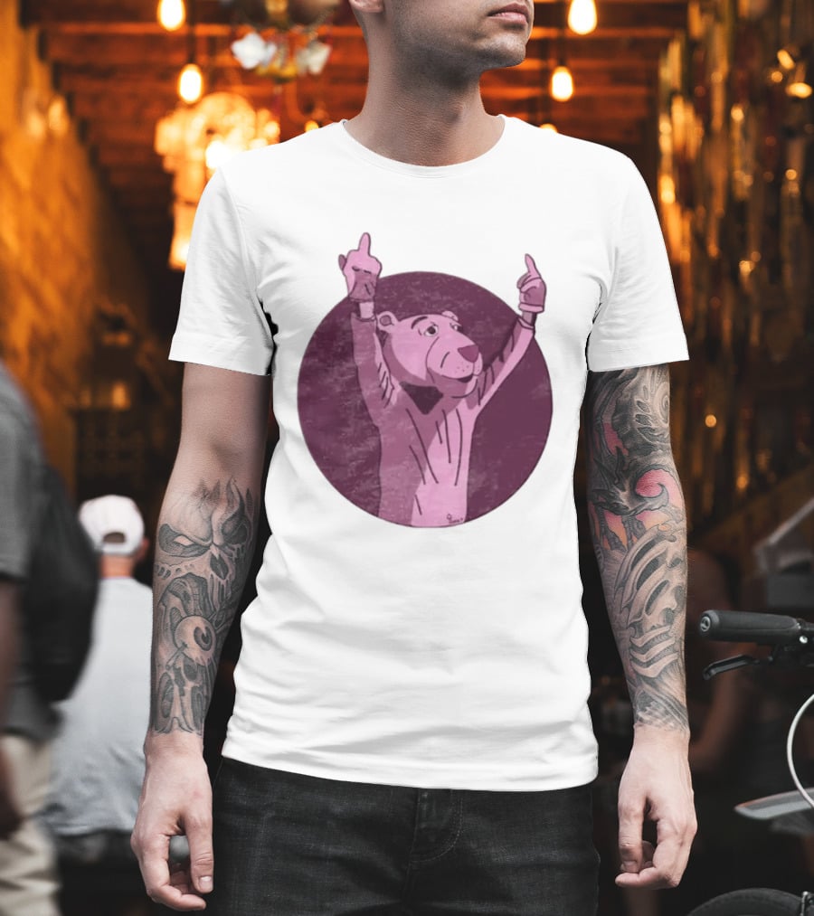 The Pink Panther Middle Finger By Lluvia T-Shirt
