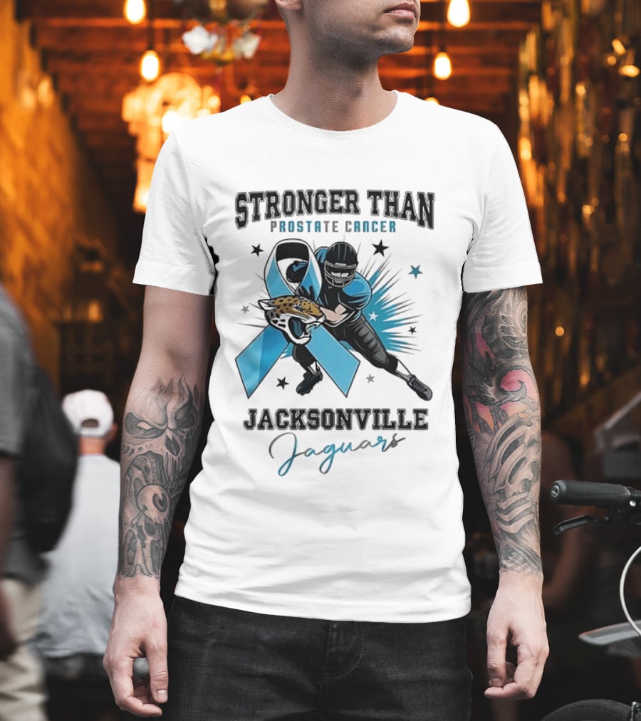 Jacksonville Jaguars Football Support Stronger Than Prostate Cancer Awareness T-Shirt