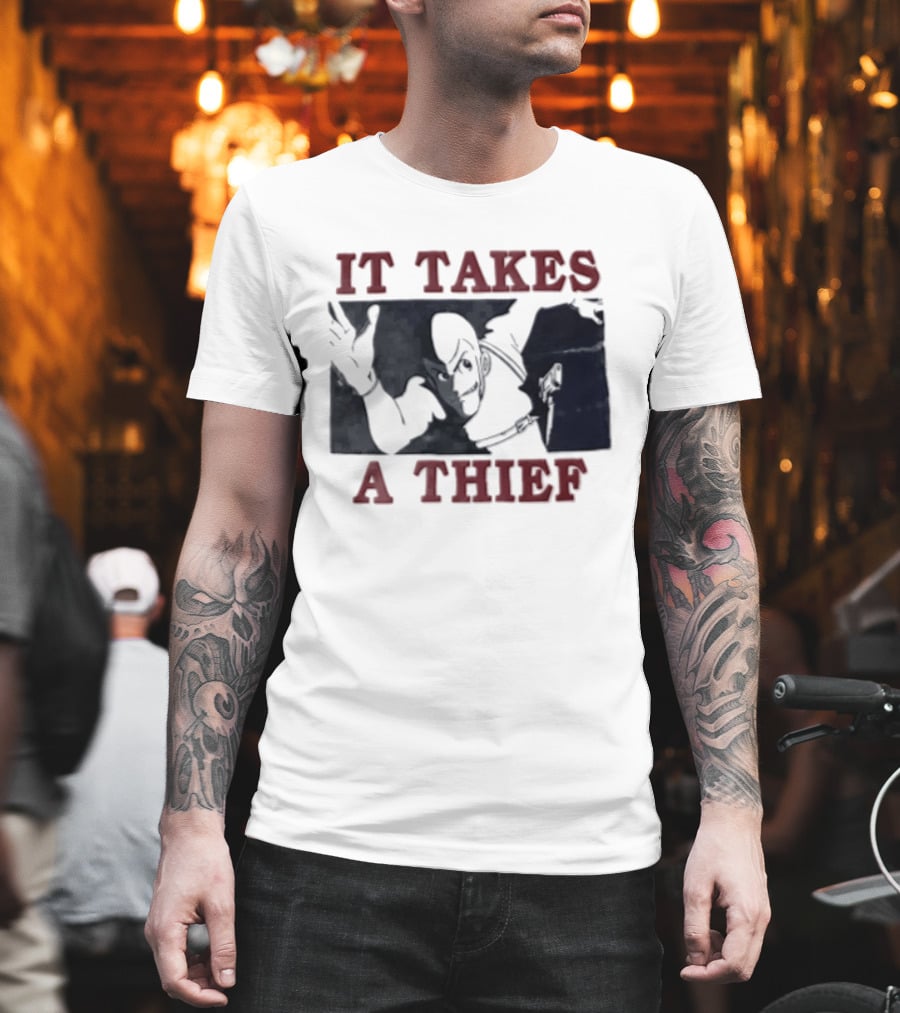 Lupin The Third It Takes A Thief Anime Man Reaching Out Gun T-Shirt