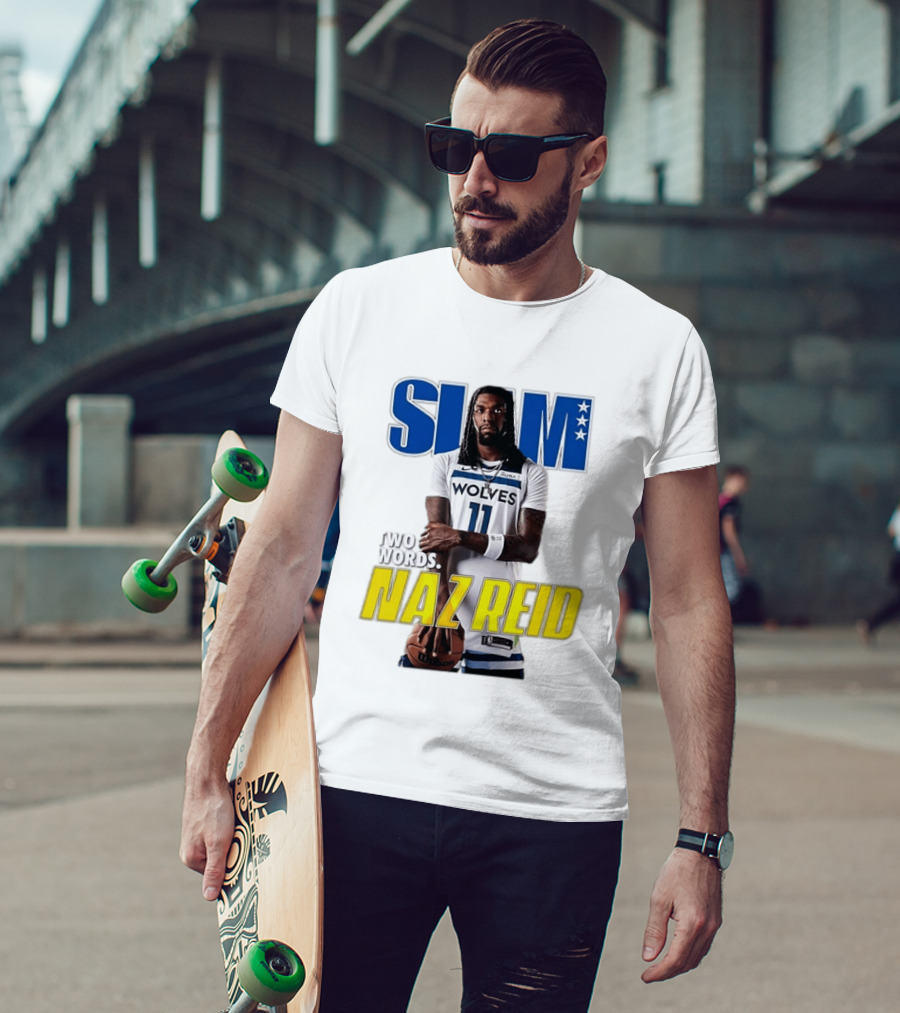 Slam Magazine Naz Reid Wolves Two Words Minnesota Basketball Cover T-Shirt