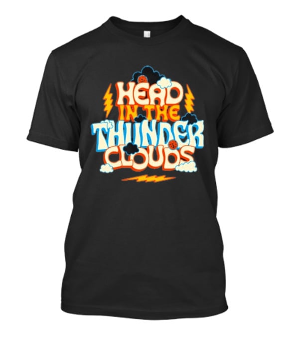 Head In The Thunder Clouds Basketball Lightning And Clouds Ball T-Shirt