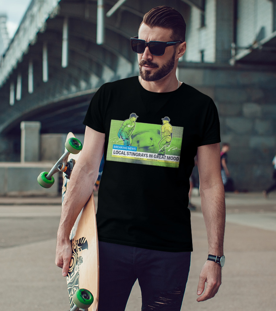 Local Stingrays In Great Mood Taylor Walls Richie Palacios Tampa Bay Rays Breaking News T-Shirt