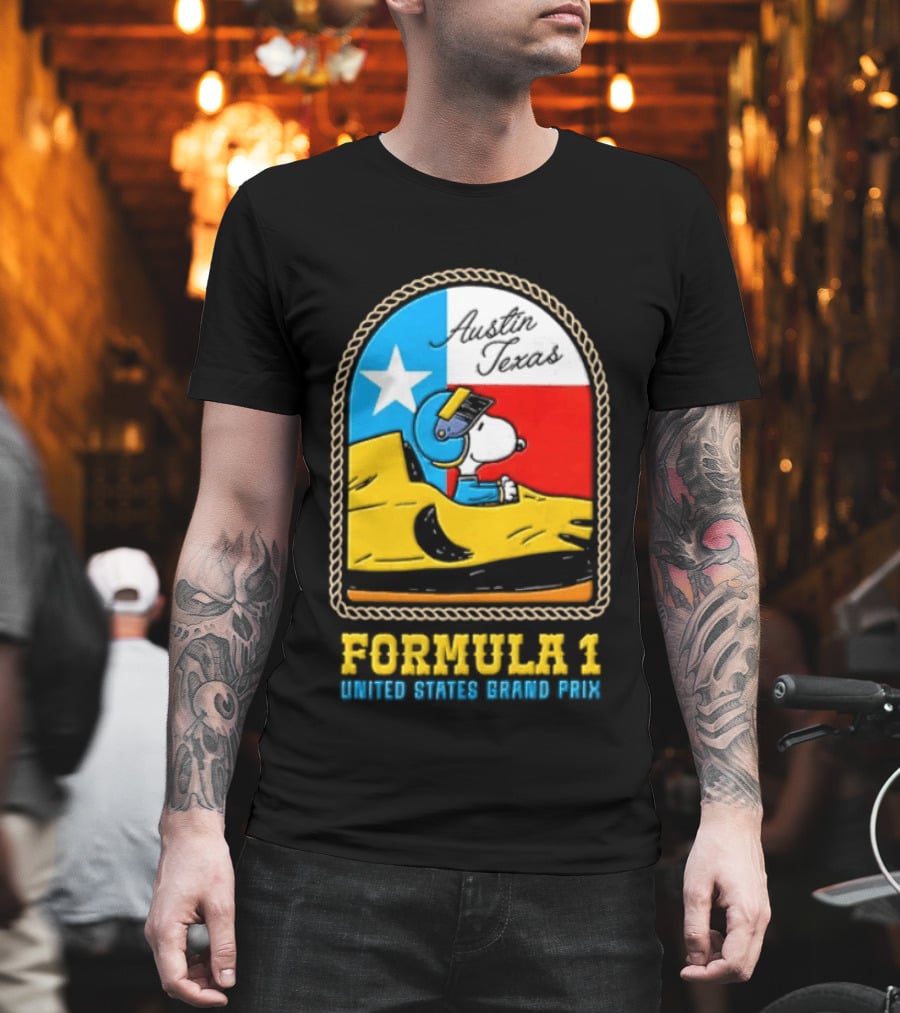 Formula 1 Snoopy United States Grand Prix Austin Texas T-Shirt