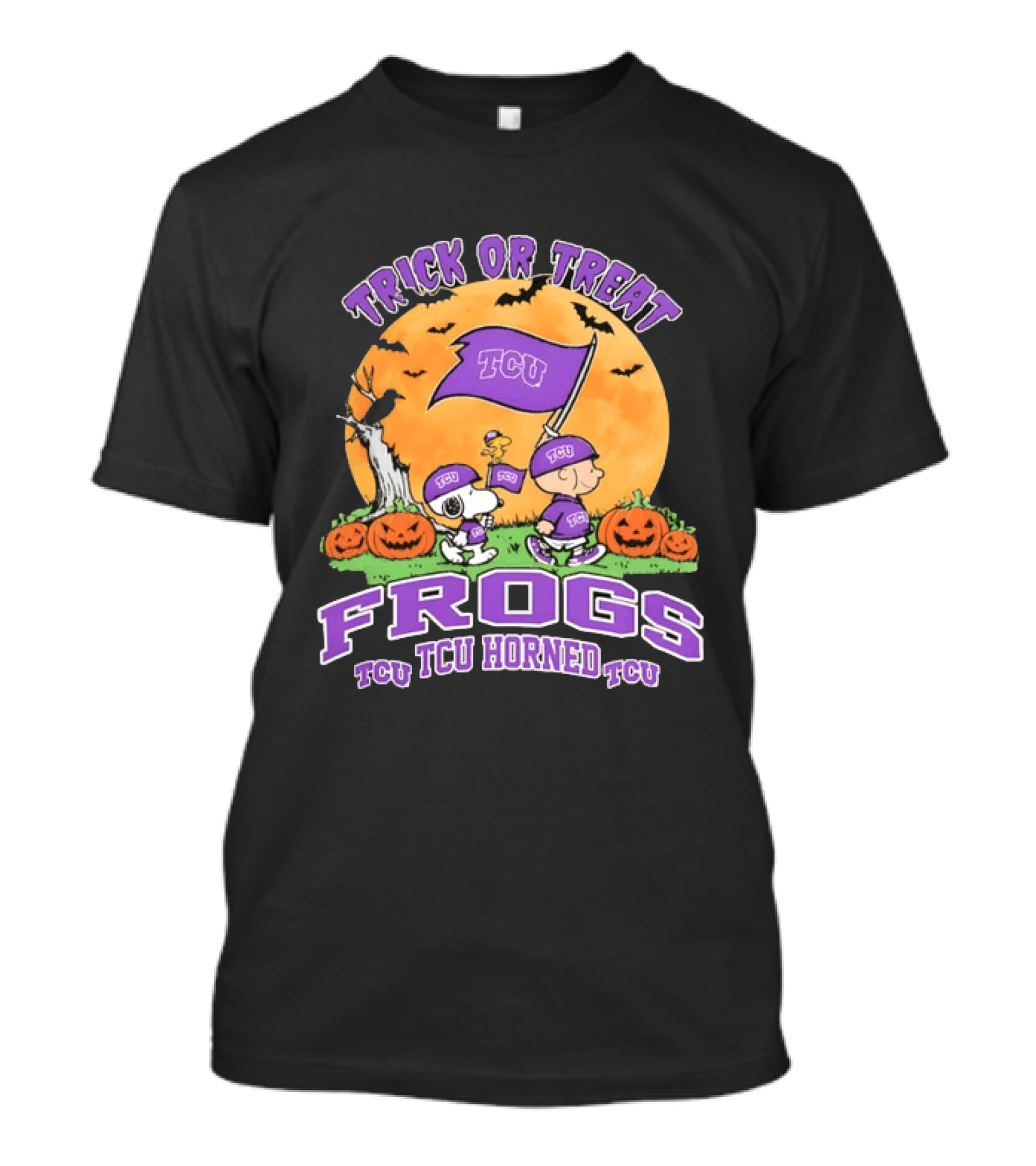 TCU Horned Frogs Peanuts Halloween Trick Or Treat T-Shirt
