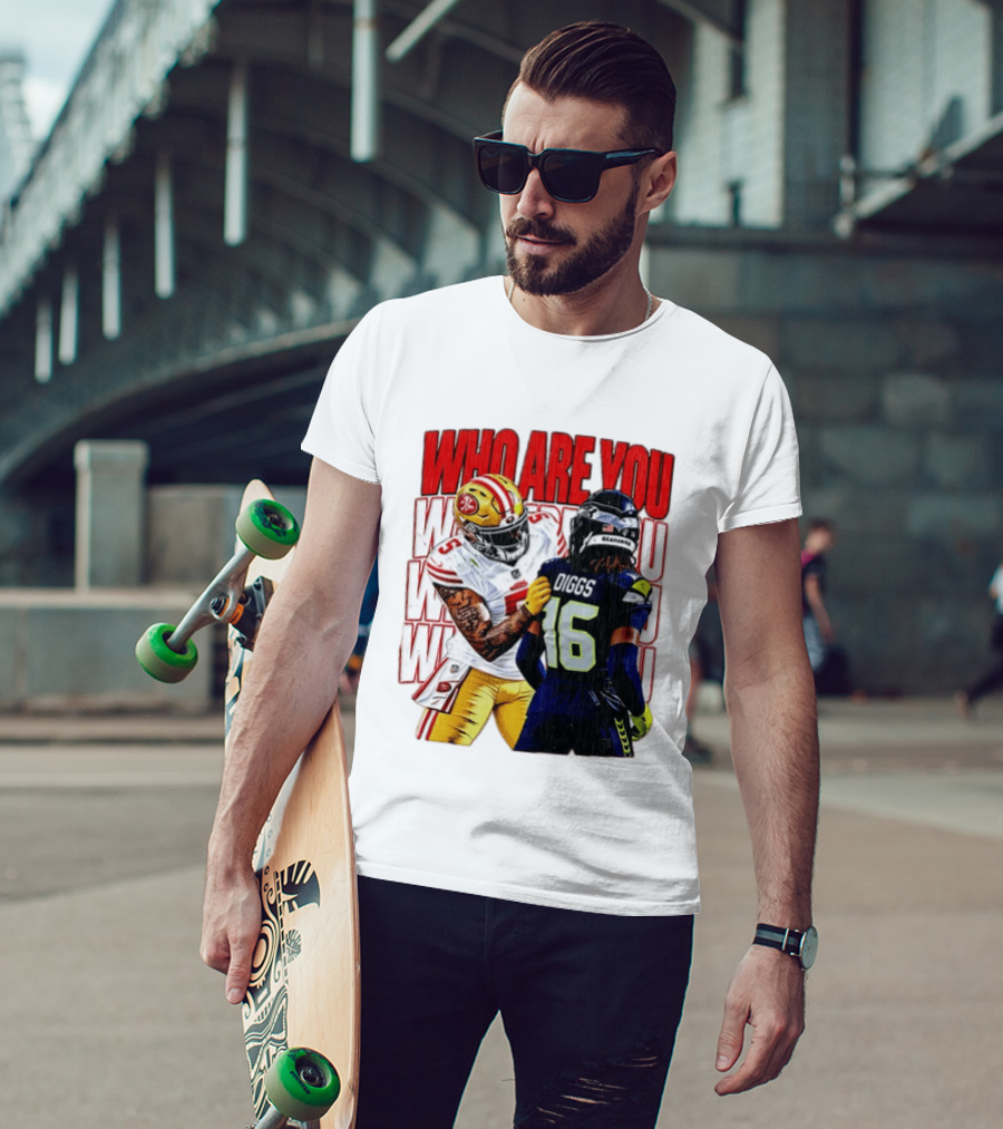 Mike Evans San Francisco 49ers Vs Trevon Diggs Seattle Seahawks Who Are You NFL Matchup T-Shirt