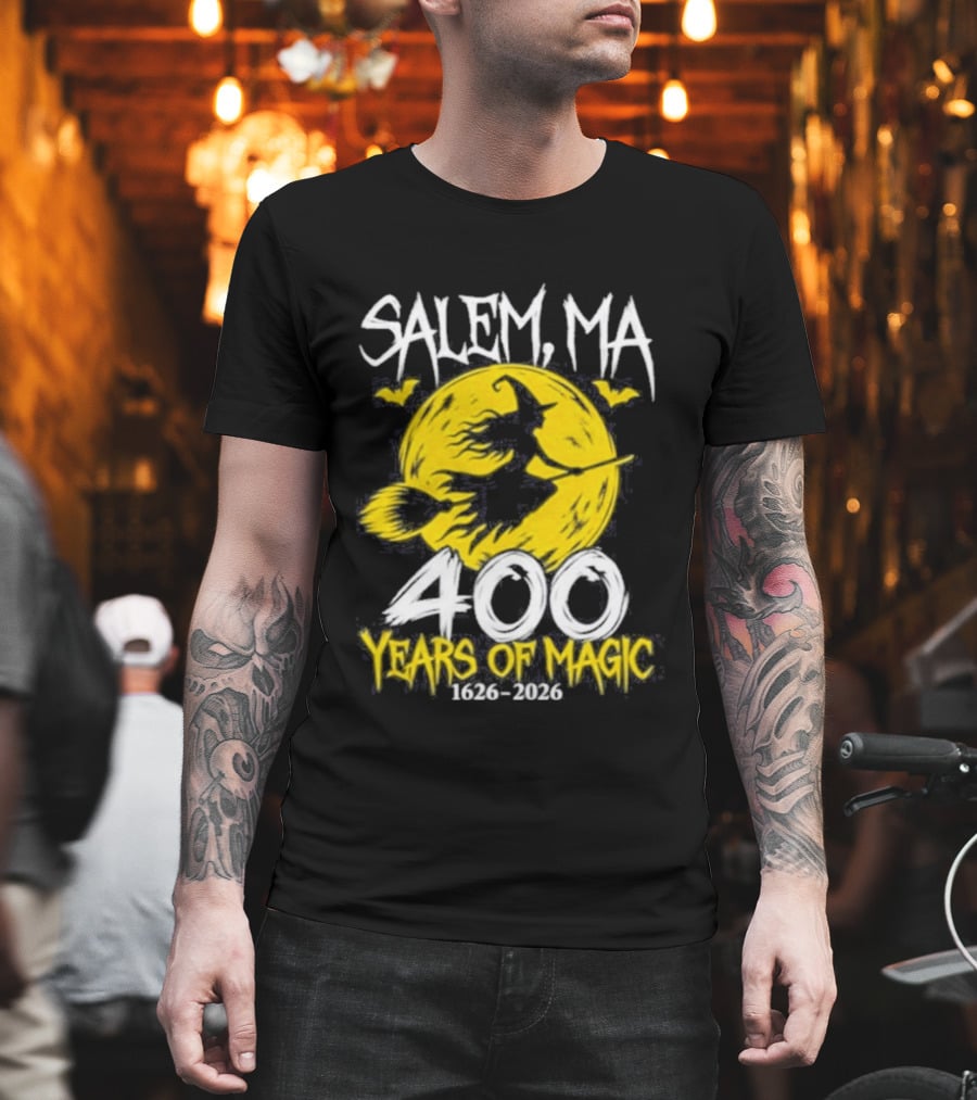 Salem MA 400 Years Of Magic 1626 2026 Anniversary T-Shirt