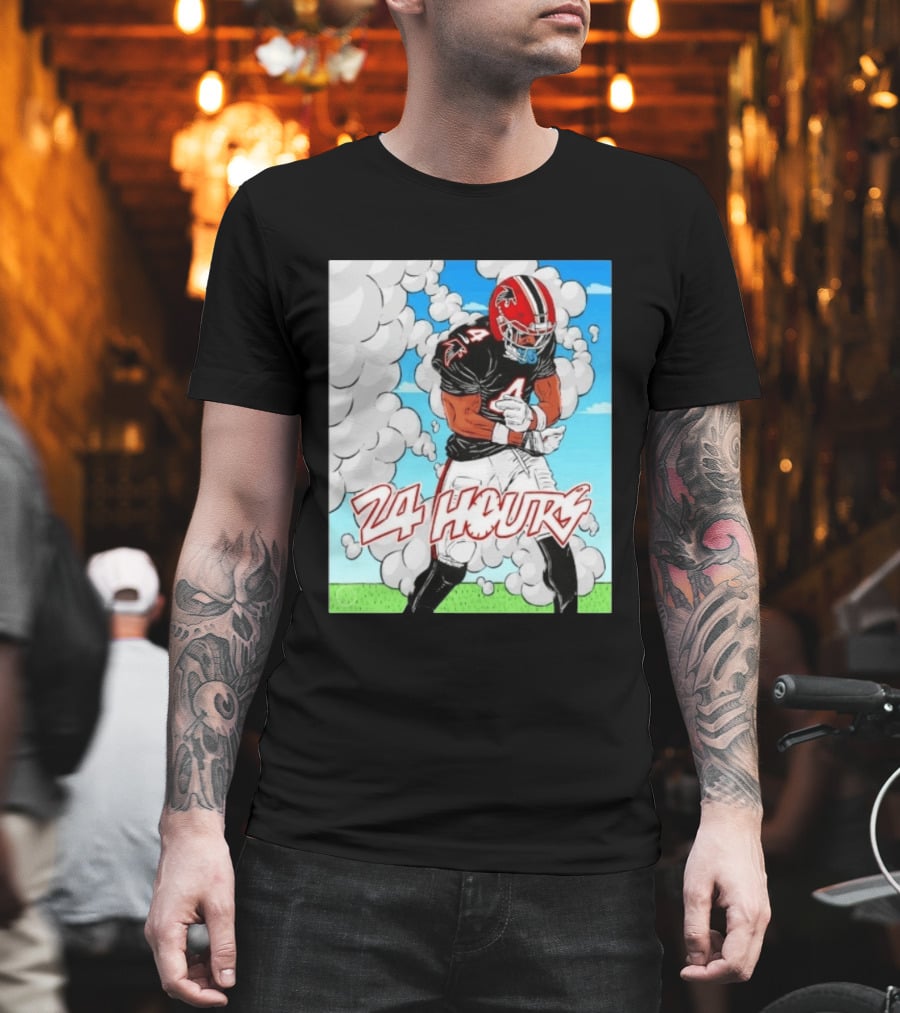 Atlanta Falcons 24 Hours Number 4 Player Game Day Action T-Shirt
