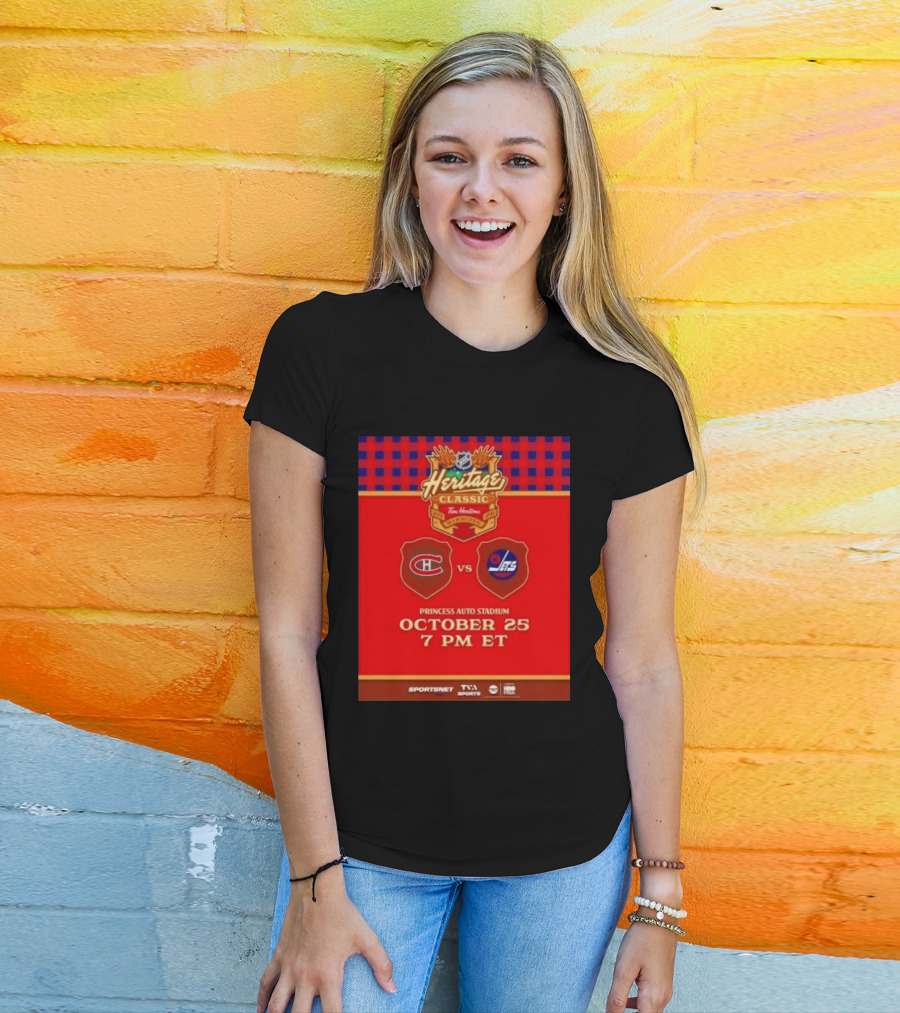 NHL Heritage Classic 2026 Montreal Canadiens Vs Winnipeg Jets October 25 Princess Auto Stadium 7 PM ET T-Shirt