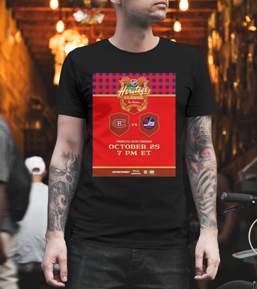 NHL Heritage Classic 2026 Montreal Canadiens Vs Winnipeg Jets October 25 Princess Auto Stadium 7 PM ET T-Shirt