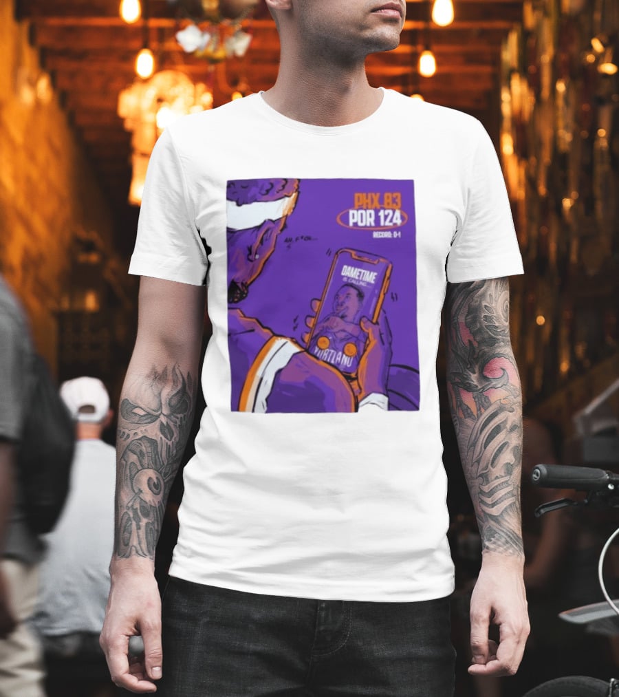 PHX 83 POR 124 Dametime Is Calling Nurtanu Record 0 1 T-Shirt