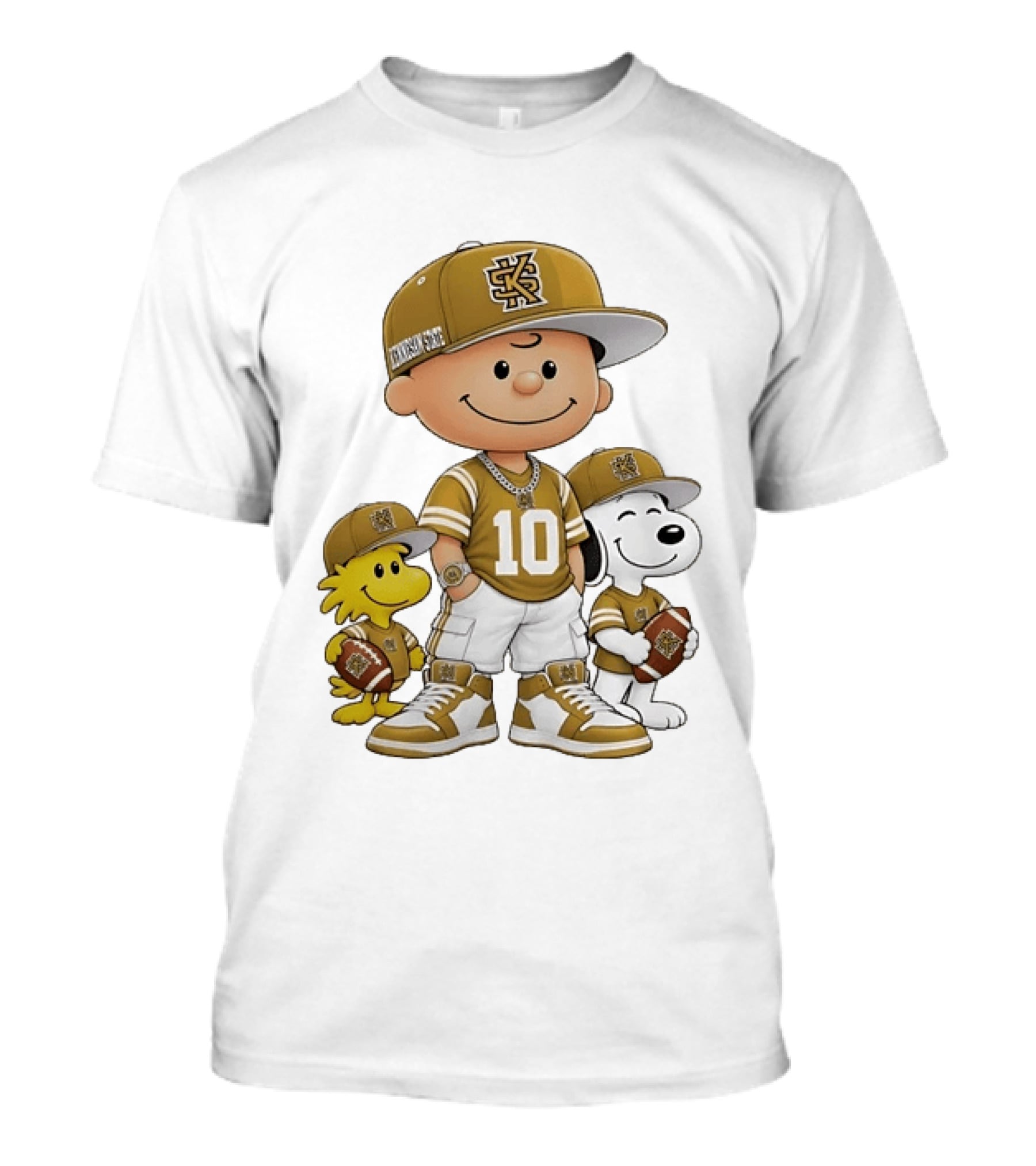 Kennesaw State Owls Charlie Brown Woodstock Snoopy Number 10 Football Fans T-Shirt