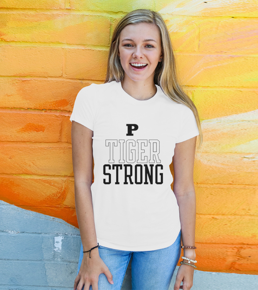 P Tiger Strong School Spirit Team Pride T-Shirt