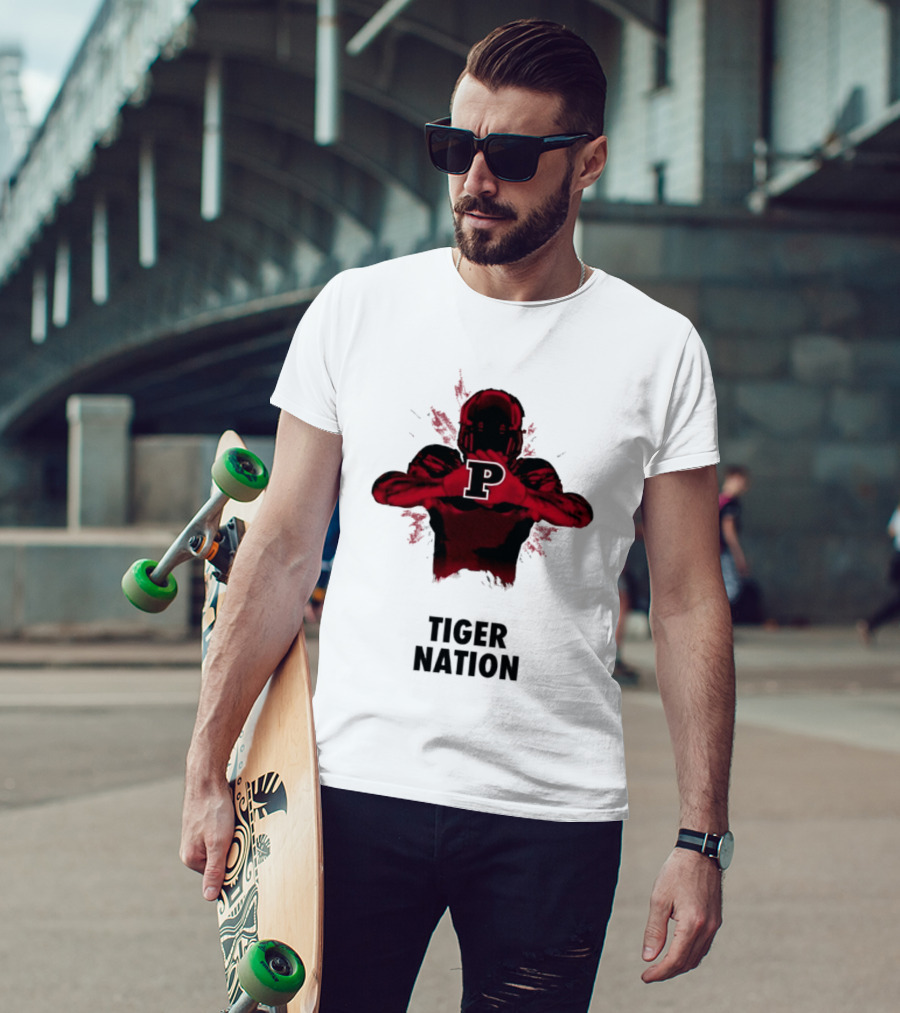 Tiger Nation Football Player With P T-Shirt