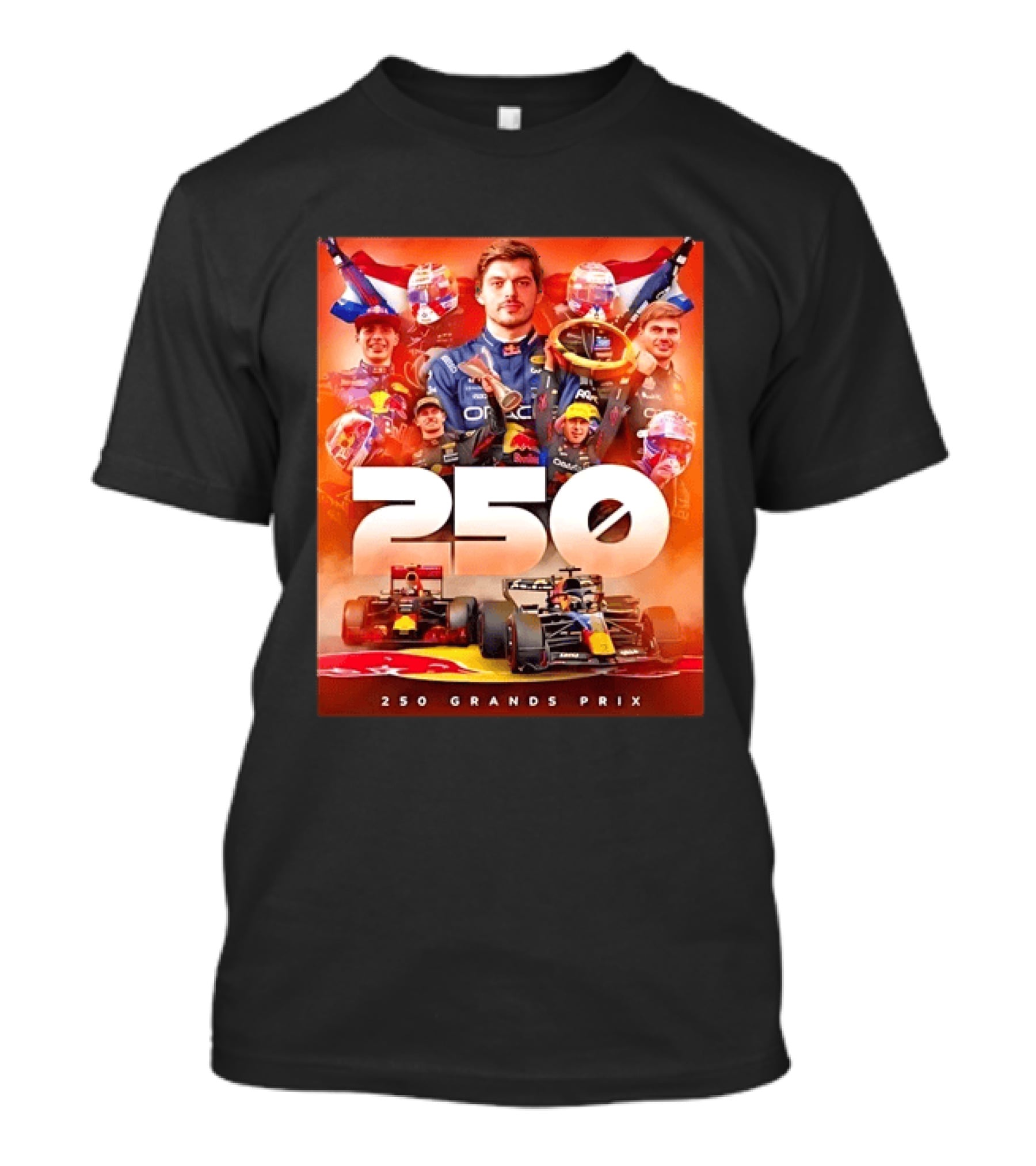Max Verstappen Oracle Red Bull Racing 250 Grands Prix Celebration T-Shirt
