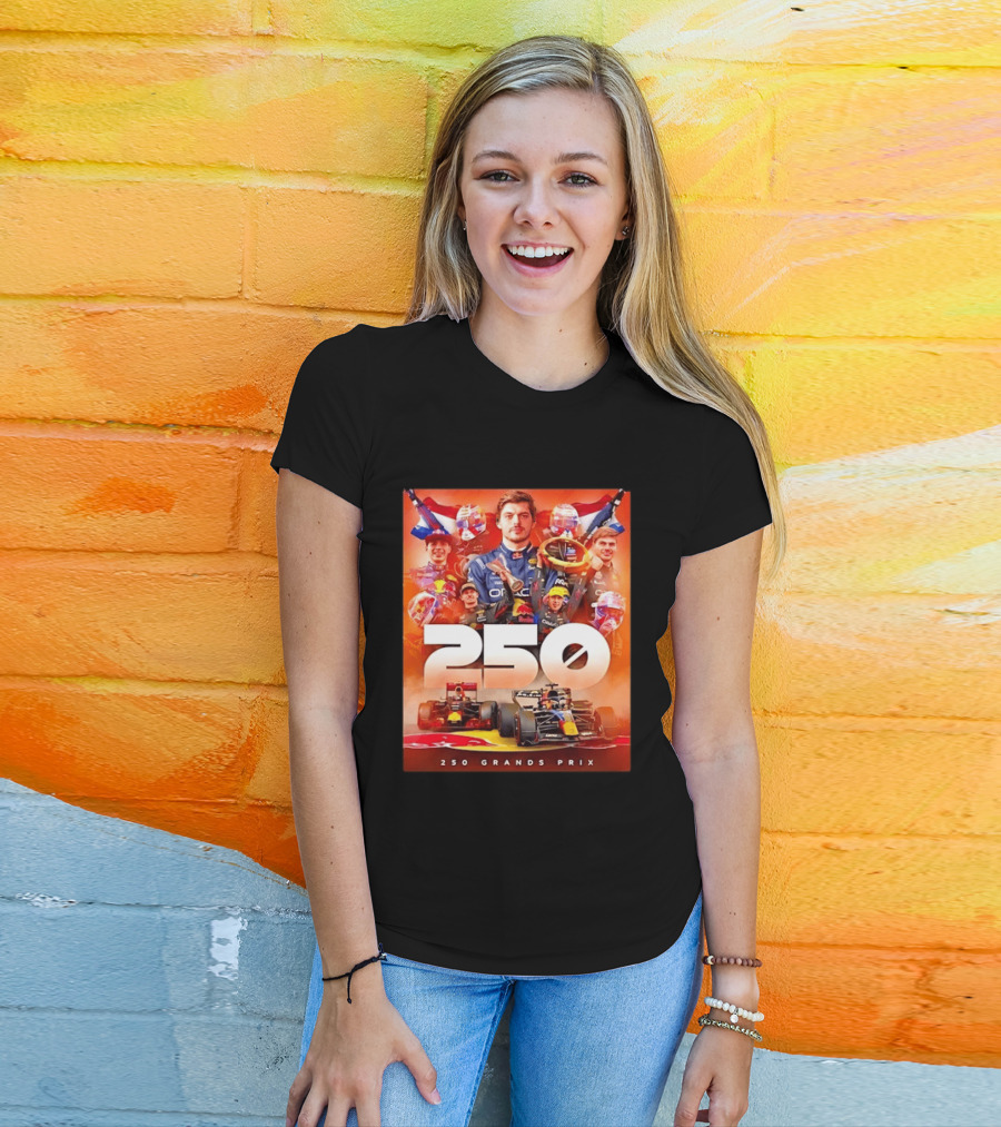 Max Verstappen Oracle Red Bull Racing 250 Grands Prix Celebration T-Shirt