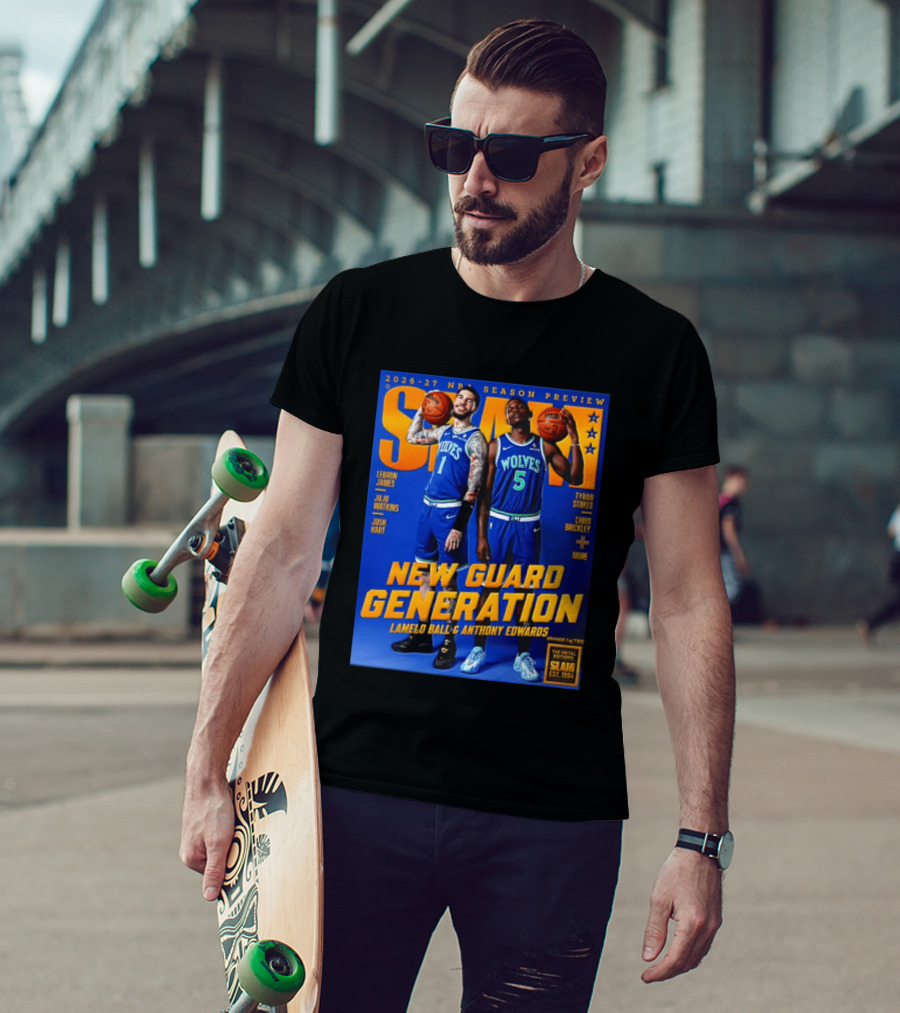 2026 27 NBA Season Preview New Guard Generation LaMelo Ball Anthony Edwards SLAM Wolves T-Shirt