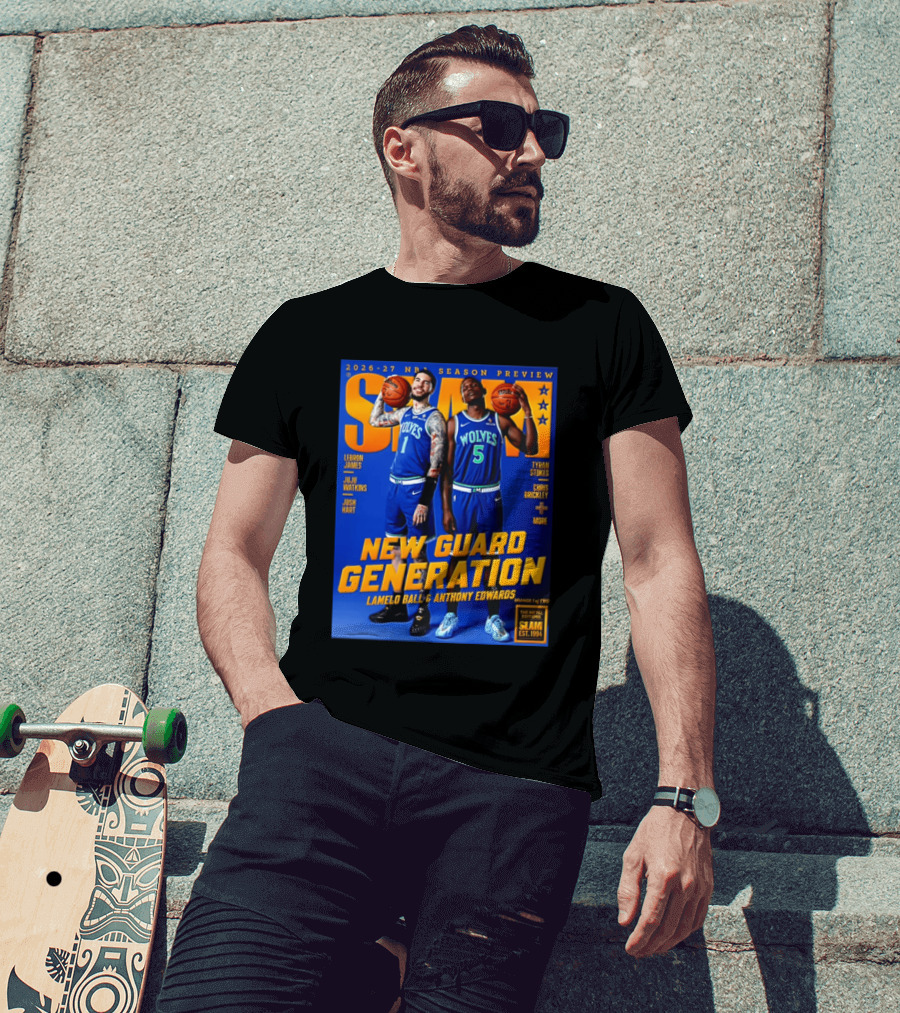 2026 27 NBA Season Preview New Guard Generation LaMelo Ball Anthony Edwards SLAM Wolves T-Shirt