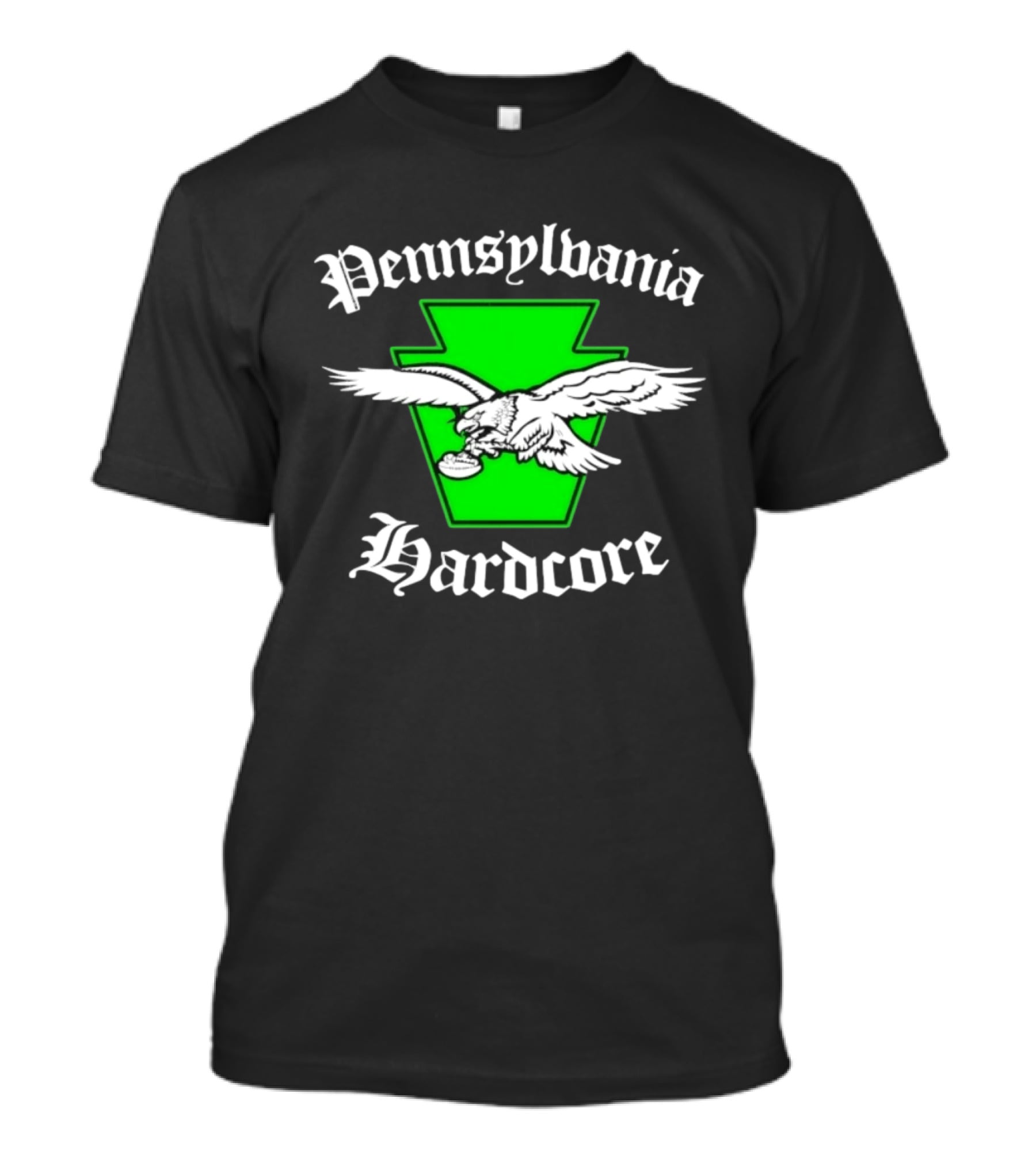 Pennsylvania Hardcore Eagle Graphic Football T-Shirt
