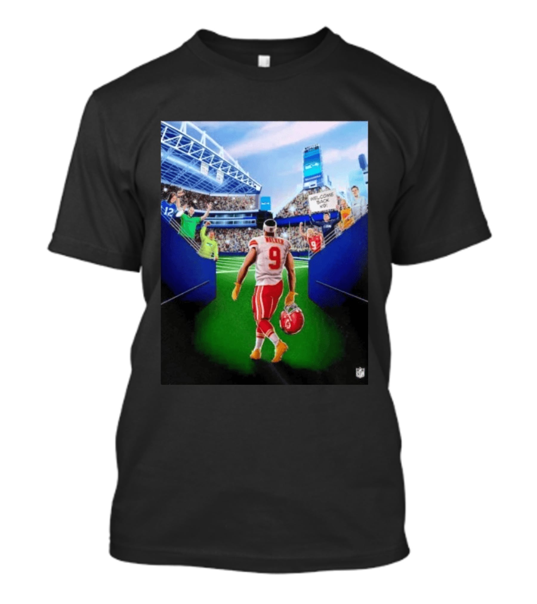 Walker No 9 Welcome Back K9 Seattle Seahawks Stadium Celebration Scene T-Shirt
