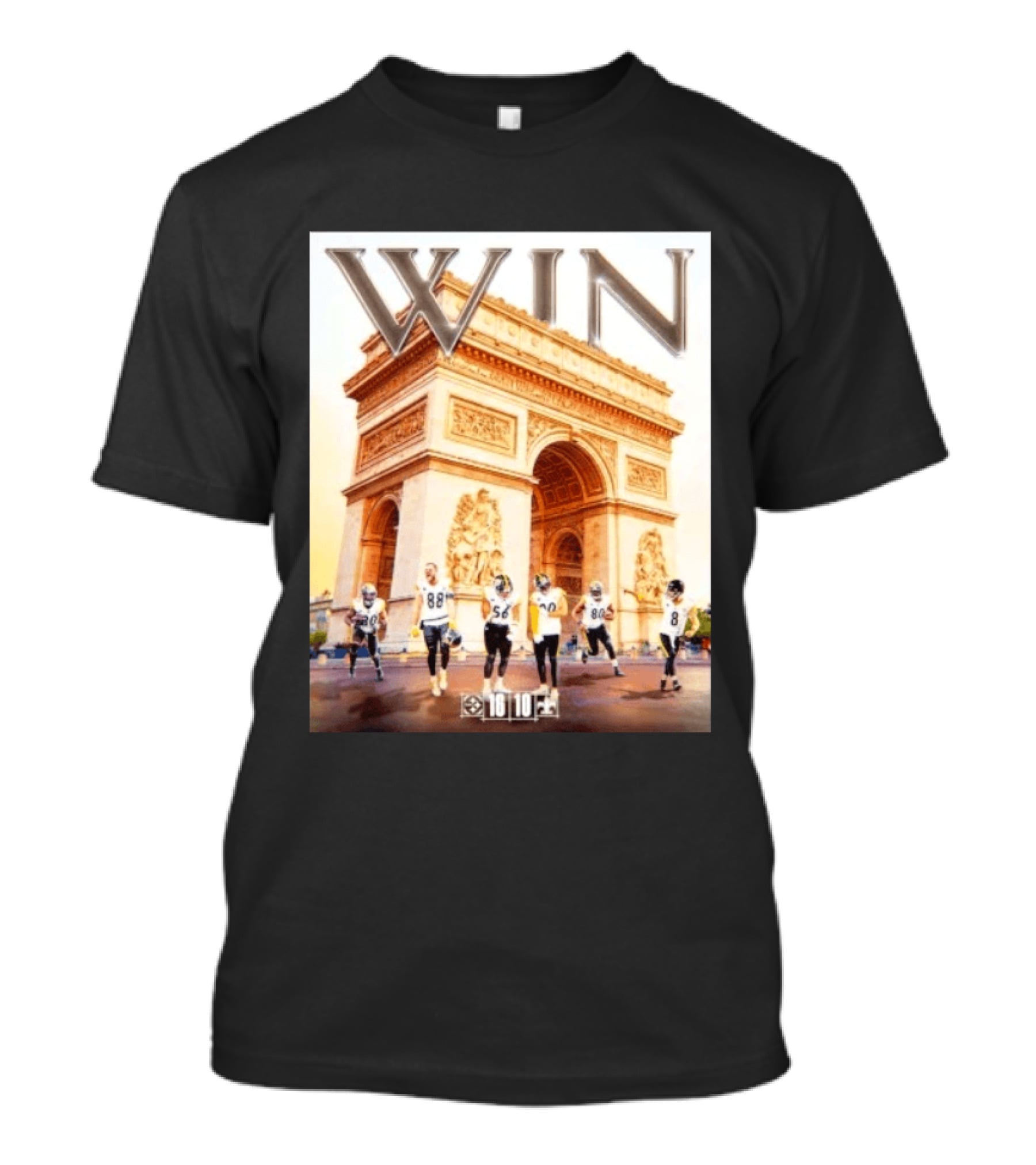 Pittsburgh Steelers Victory 16 10 Arc De Triomphe Paris Celebration T-Shirt