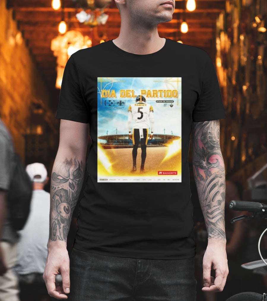 Ramsey No 5 Pittsburgh Steelers Dia Del Partido Stade De France October 25th 2026 NFL Network T-Shirt