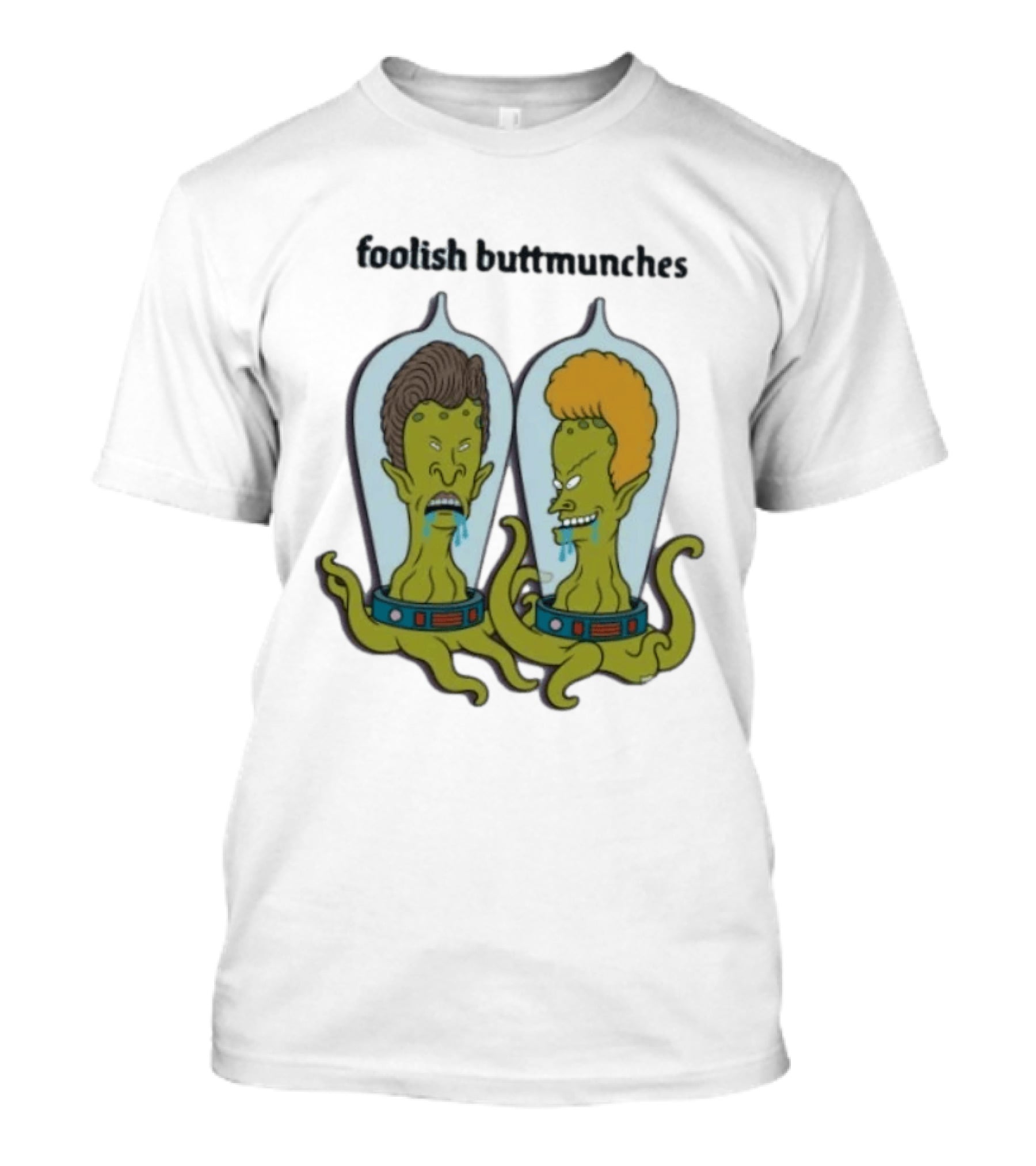 Foolish Buttmunches Alien Heads Beavis And Butt Head Mashup T-Shirt
