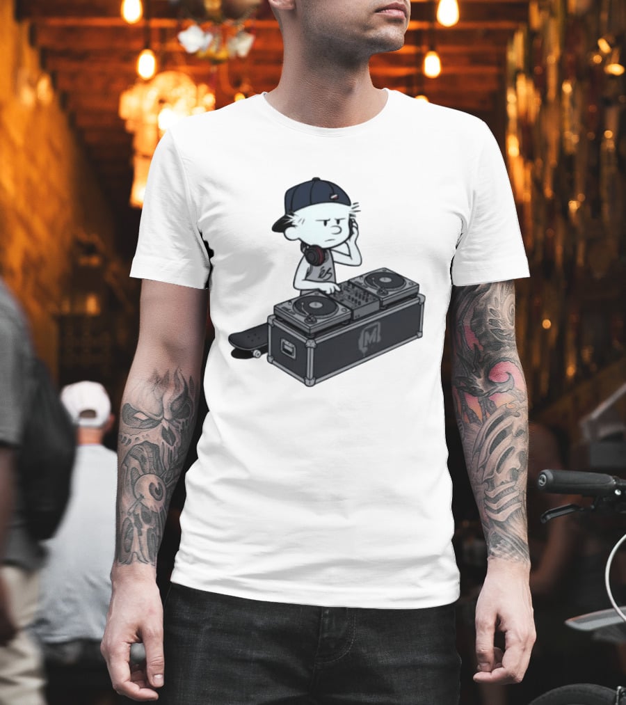 Chad Muska DJ és Skateboarding Turntable T-Shirt