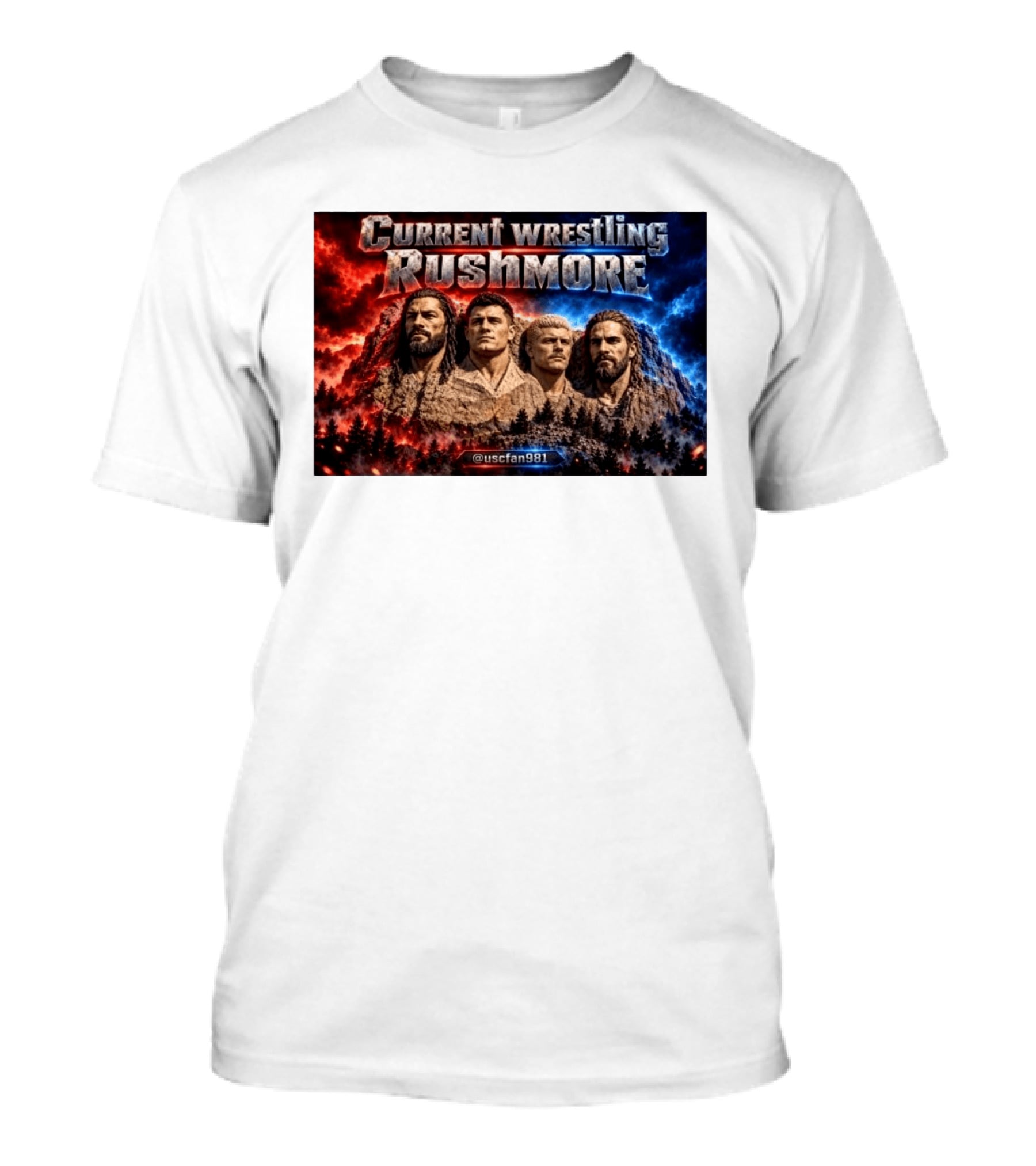 Current Wrestling Rushmore @uscfan981 T-Shirt