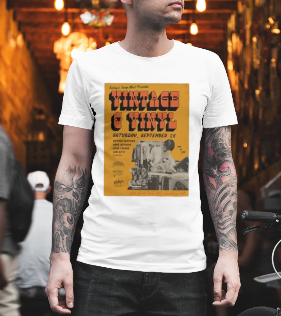 Kobey's Swap Meet Presents Vintage And Vinyl Event San Diego September 26 T-Shirt