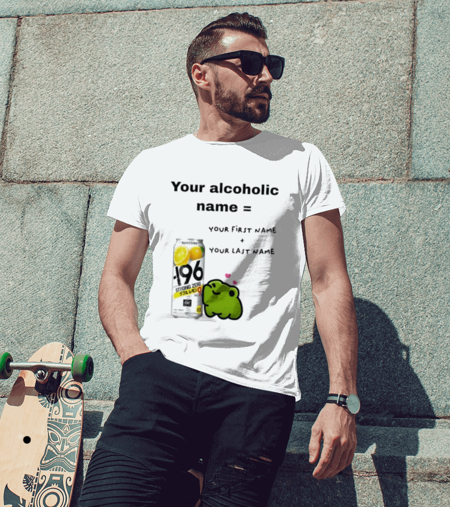 Suntory Strong Zero H9 Your Alcoholic Name Your First Name Plus Last Name Frog Meme T-Shirt