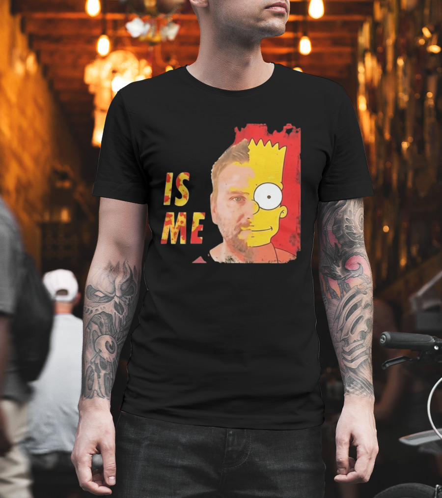Bart Simpson Is Me Distressed Split Face The Simpsons T-Shirt