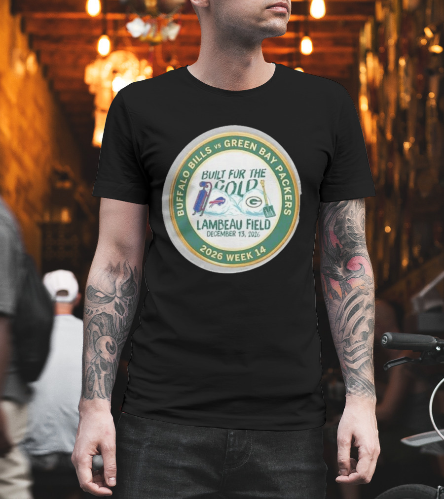 Buffalo Bills Vs Green Bay Packers Built For The Cold Lambeau Field December 13 2026 Week 14 T-Shirt