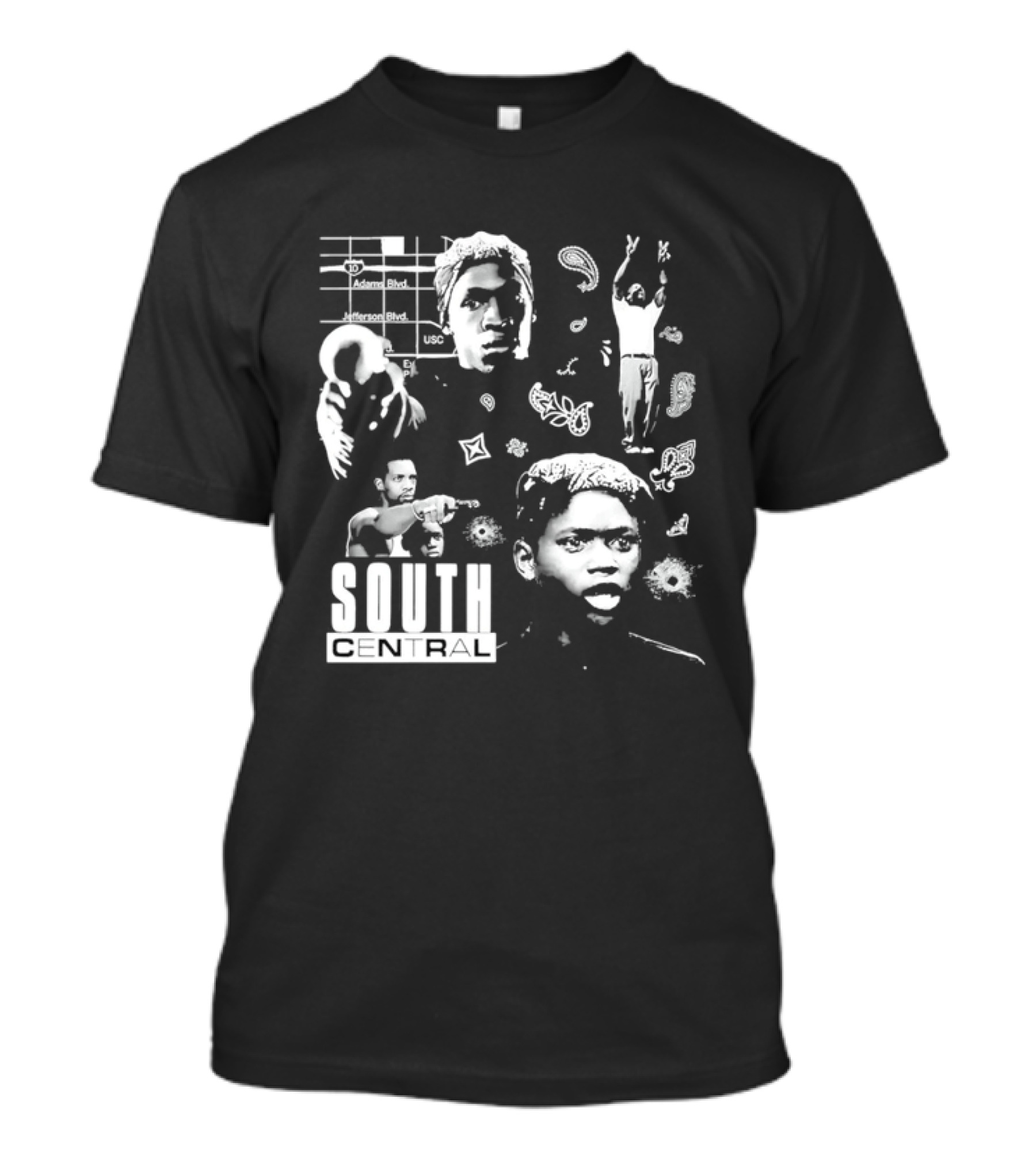South Central Los Angeles Urban Basketball Culture T-Shirt