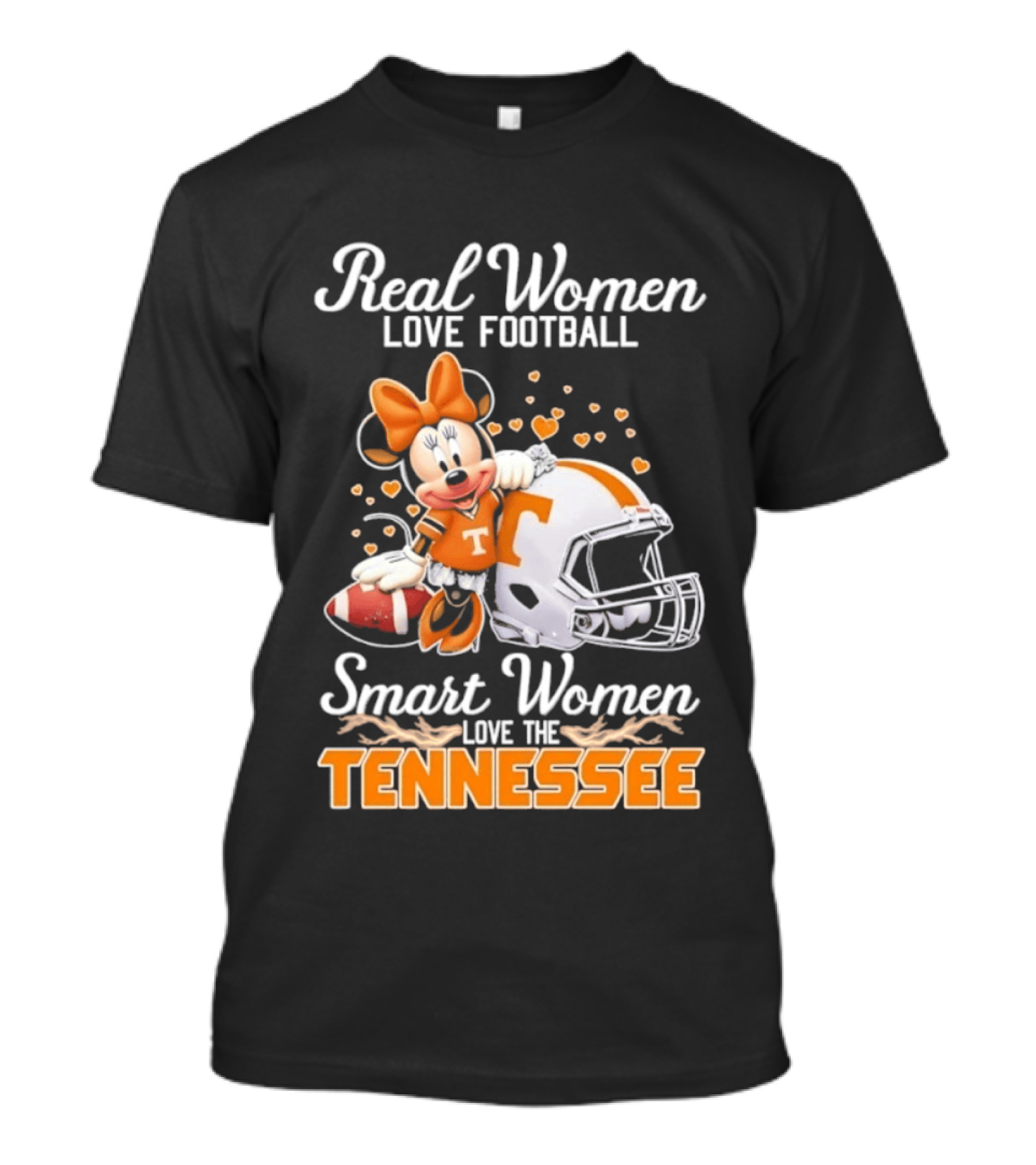 Minnie Mouse Real Women Love Football Smart Women Love The Tennessee Volunteers T-Shirt