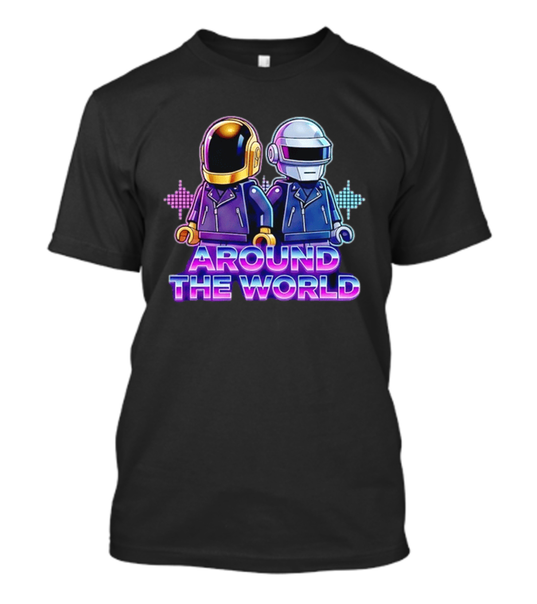 Daft Punk Around The World Electronic Music Iconic Duo Lego T-Shirt