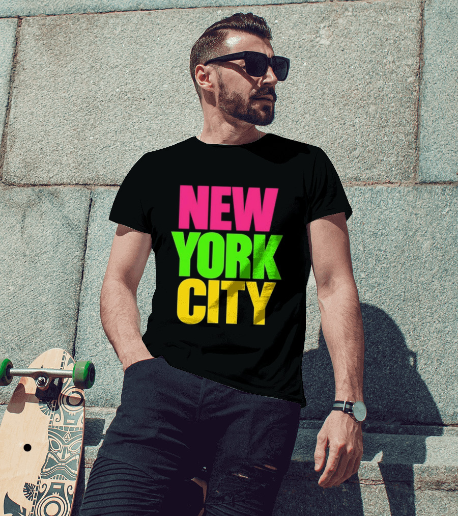 New York City Neon NYC Big Apple T-Shirt