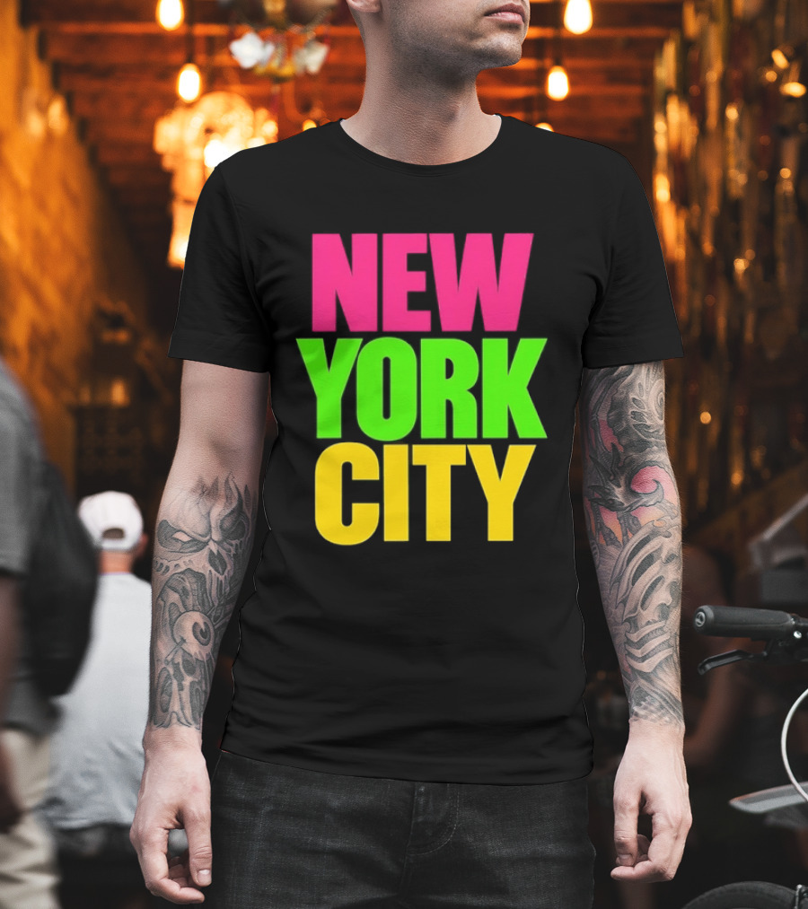 New York City Neon NYC Big Apple T-Shirt