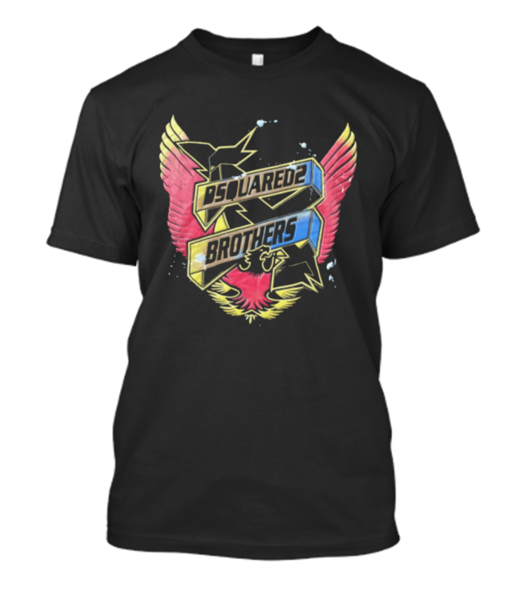 Dsquared2 Brothers Eagle Wings Paint Splatter T-Shirt