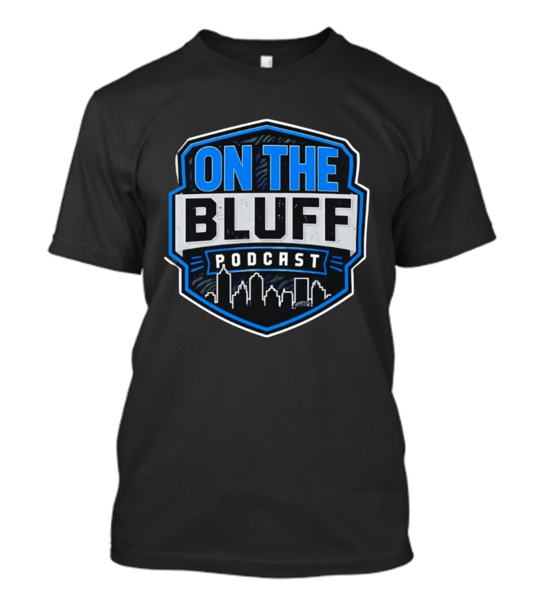 On The Bluff Podcast City Skyline Audio T-Shirt
