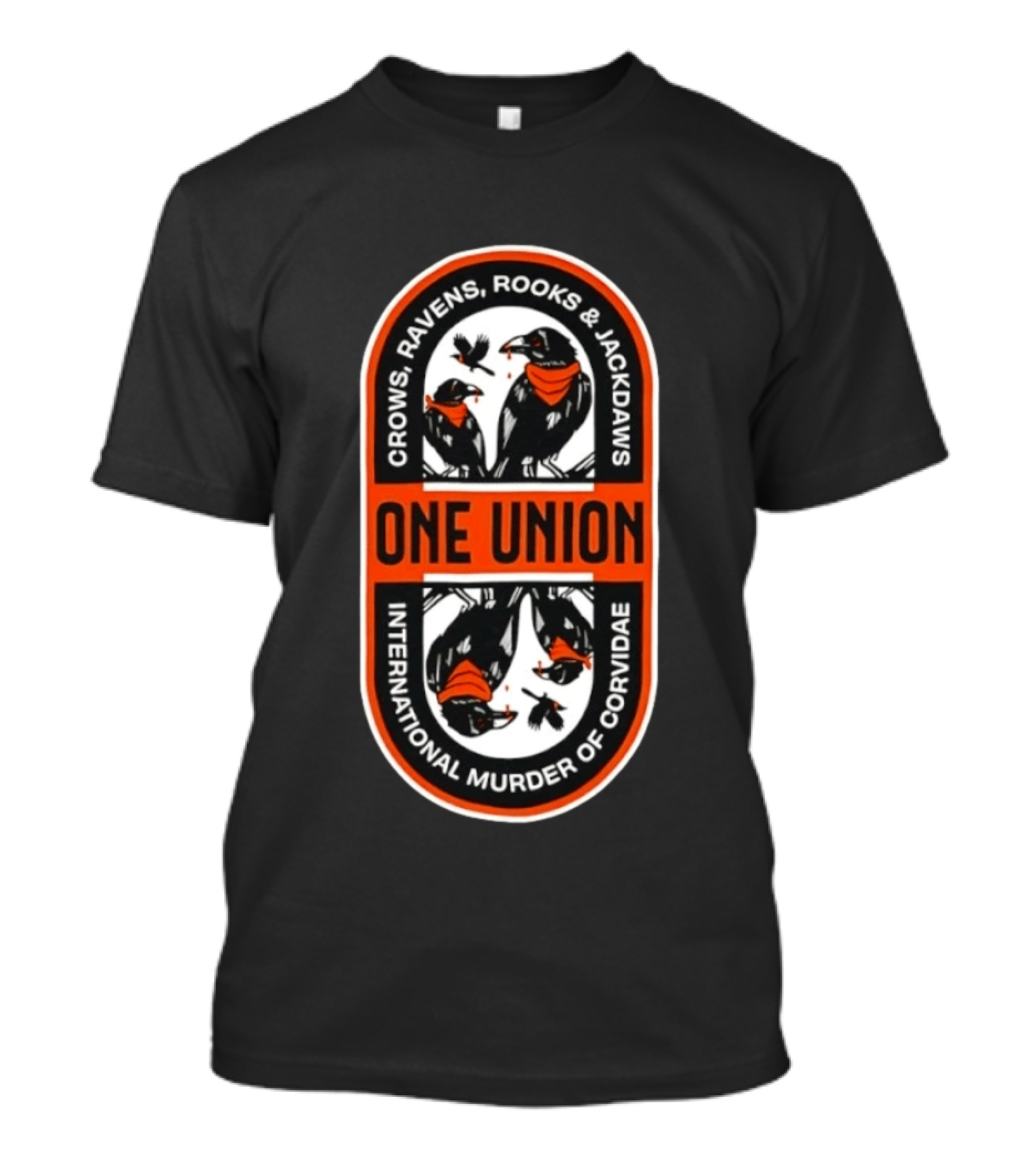 Crows Ravens Rooks Jackdaws One Union International Murder Of Corvidae T-Shirt