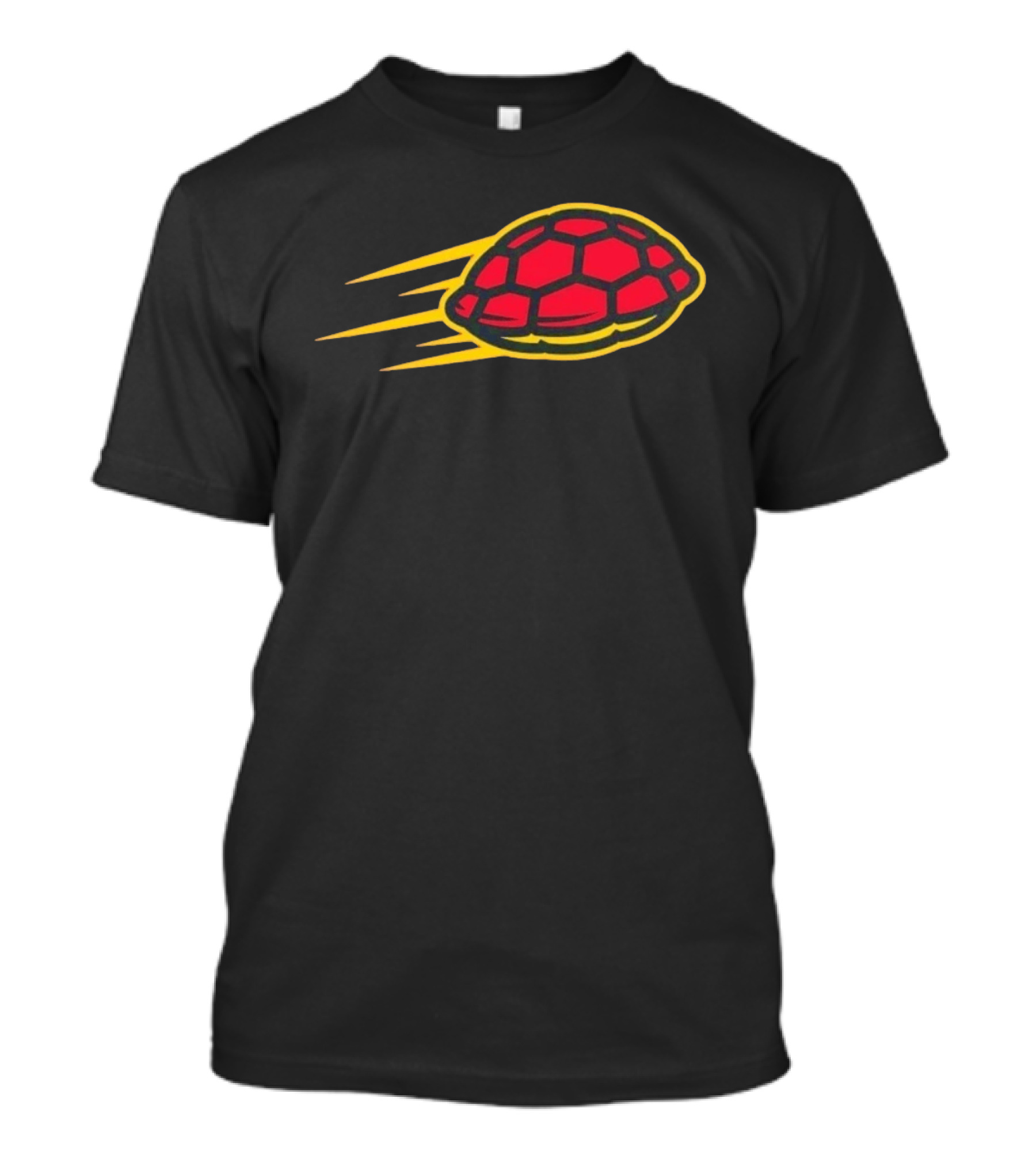 Hardshells Lacrosse Club Turtle Red And Yellow Racing Shell T-Shirt