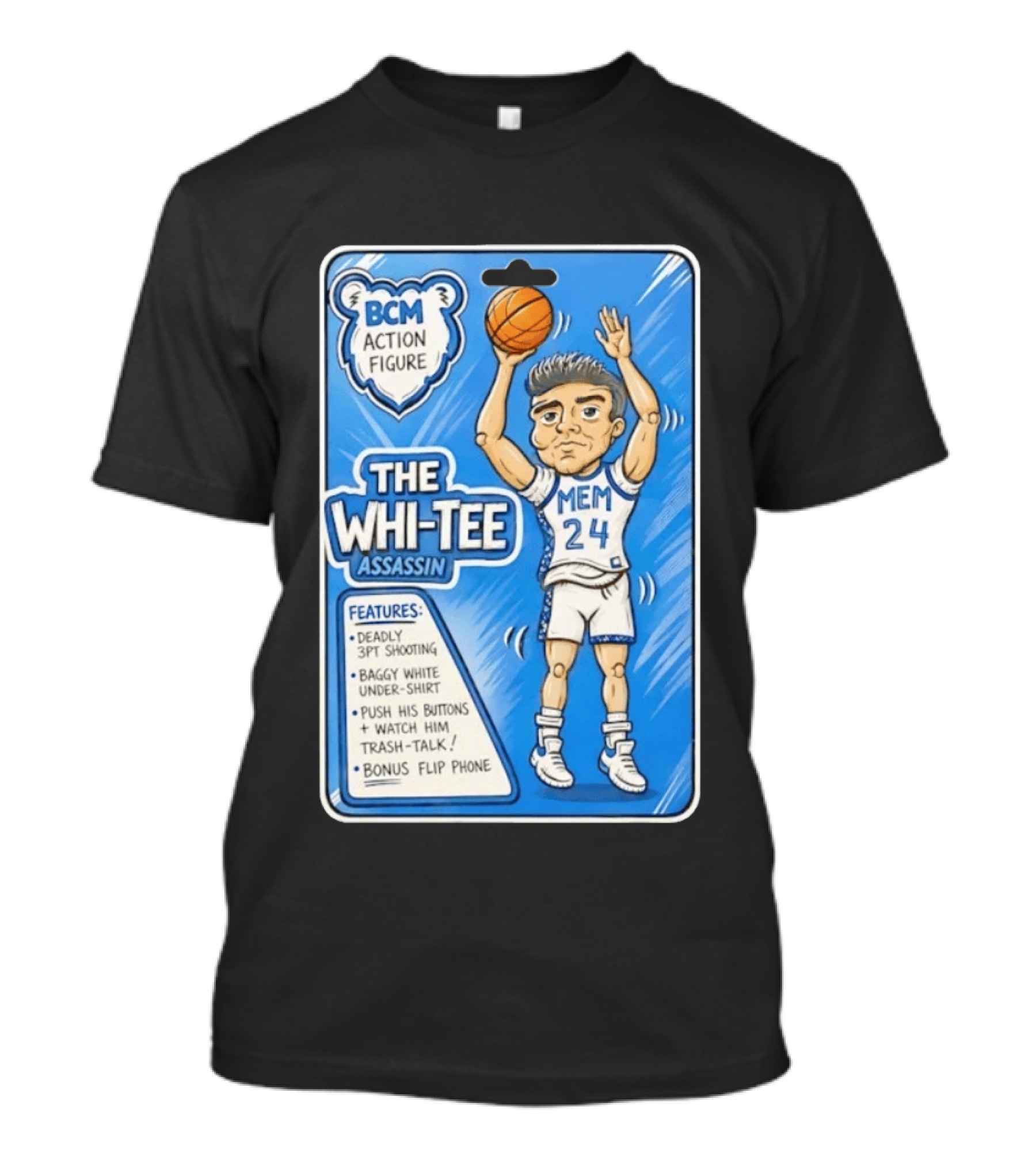 BCM Action Figure The Whi Assassin MEM 24 Basketball Shooter T-Shirt